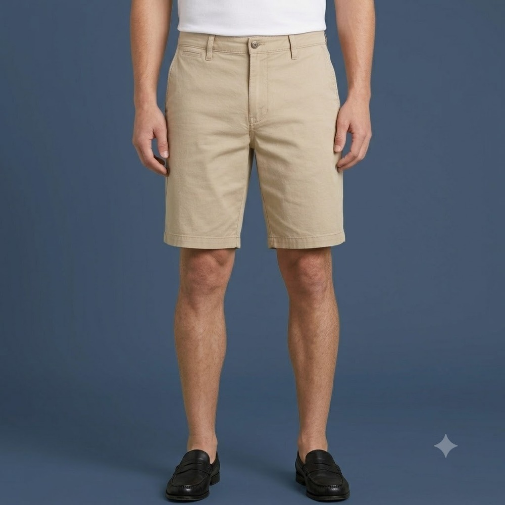 AG Adriano Goldschmied The Griffin Shorts Men's 33R Tan Beige Khaki Chino Slim